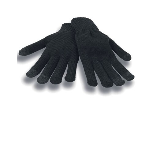 Atlantis Headwear Gloves Touch (Black, S/M)