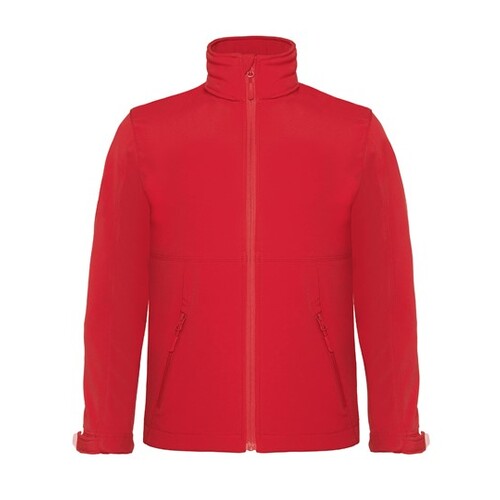 B&C COLLECTION Kids´ Hooded Softshell Jacket (Red, 13/14 (158/164))
