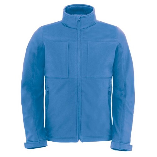 B&C COLLECTION Men´s Hooded Softshell (Azure, S)