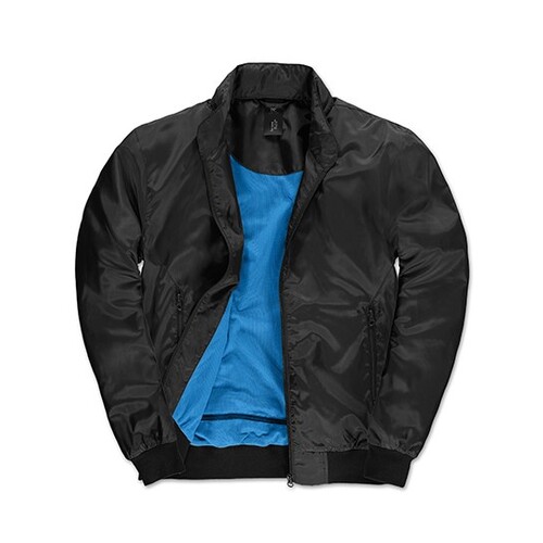 B&C COLLECTION Men´s Jacket Trooper (Black, Cobalt Blue, S)