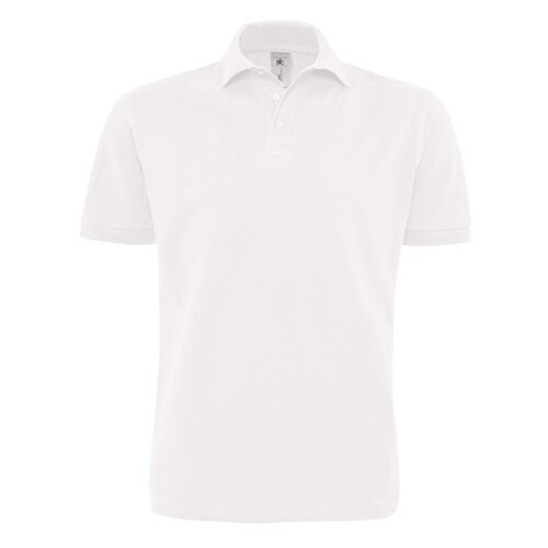 B&C BE INSPIRED Unisex Polo Heavymill (White, 3XL)