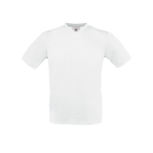 B&C BE INSPIRED T-Shirt Exact V-Neck (White, XXL)