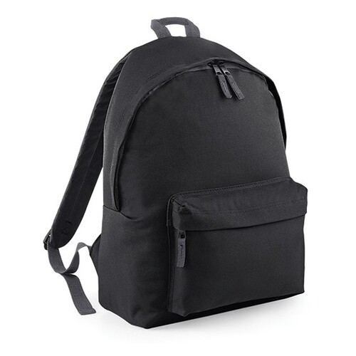 BagBase Maxi Fashion Backpack (Black, Graphite Grey, 34 x 45 x 23 cm)