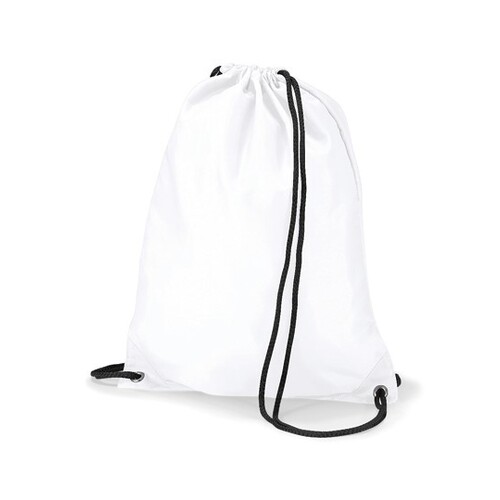 BagBase Budget Gymsac (White, 33 x 45 cm)