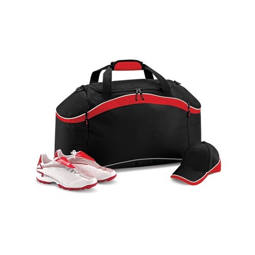 BagBase Teamwear Holdall (Black, Classic Red, White, 64 x 35 x 31 cm)