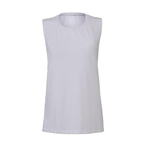 Bella Women´s Flowy Scoop Muscle T-Shirt (White, XL)