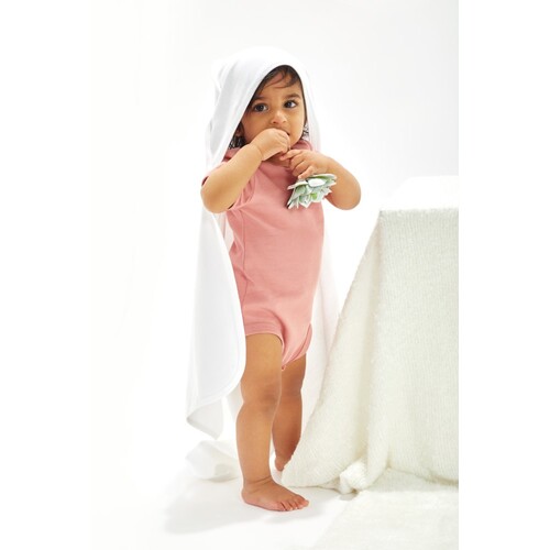 Babybugz Baby Hooded Blanket (White, White, 80 x 80 cm)