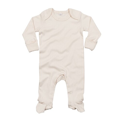 Maillot de nuit bio pour bébé avec moufles à rayures