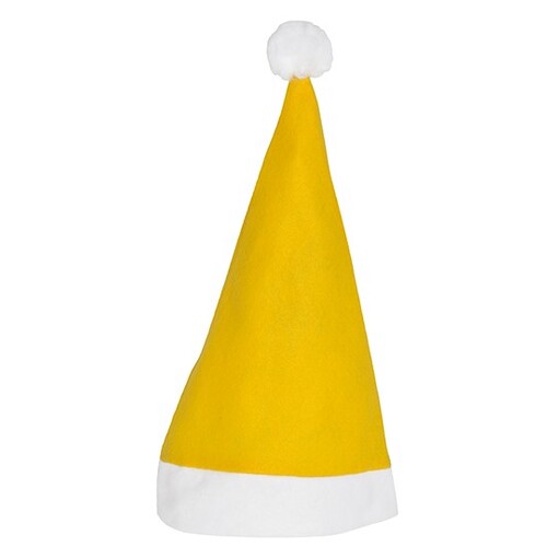 L-merch Christmas Hat / Nikolaus Mütze (Yellow, White, 30 x 38 cm)