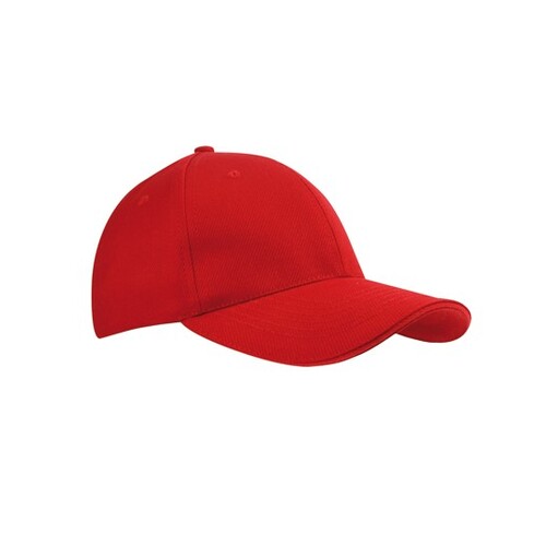 L-merch Canvas Structure Cap (Red, Red, One Size)