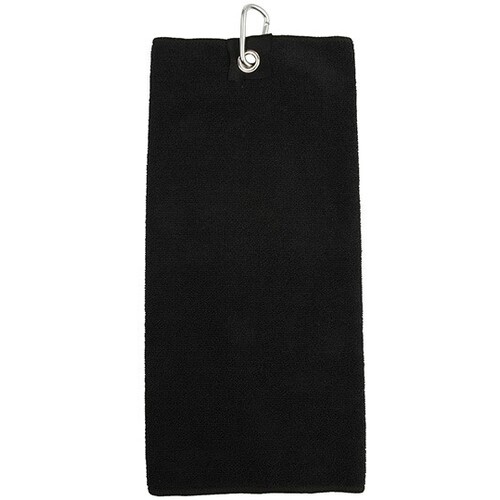 Towel City Microfibre Golf Towel (Black, 40 x 55 cm)