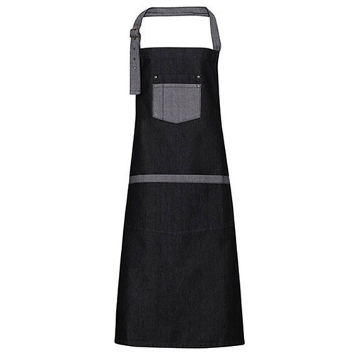 Domain Contrast Denim Bib Apron