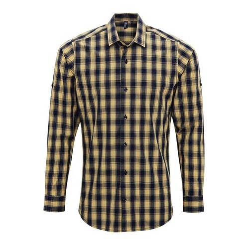 Men`s Mulligan Check Cotton Long Sleeve Shirt