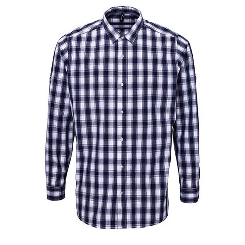 Men`s Mulligan Check Cotton Long Sleeve Shirt