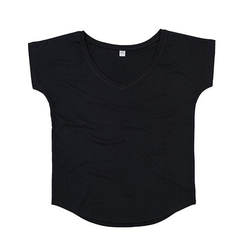 Camiseta holgada con cuello en V para mujer