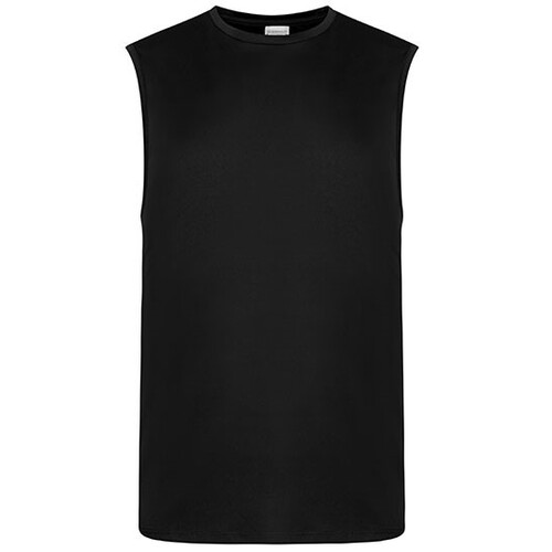 Just Cool Men´s Cool Smooth Sports Vest (Jet Black, XXL)