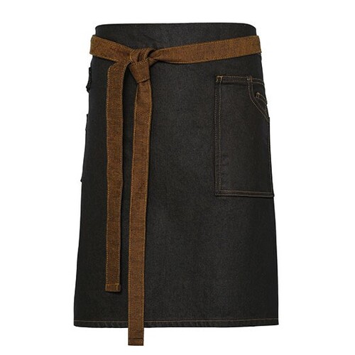 Division Waxed Look Denim Waist Apron