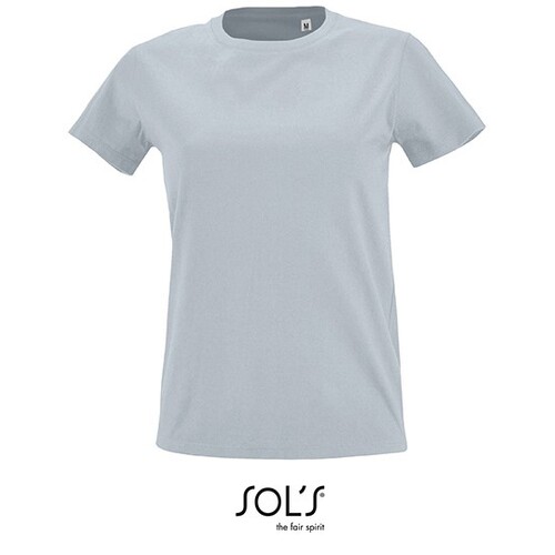 SOL´S Women´s Round Neck Fitted T-Shirt Imperial (Pure Grey, S)