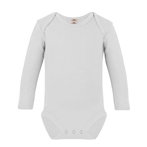 Link Kids Wear Long Sleeve Baby Bodysuit Polyester (White, 74-80)