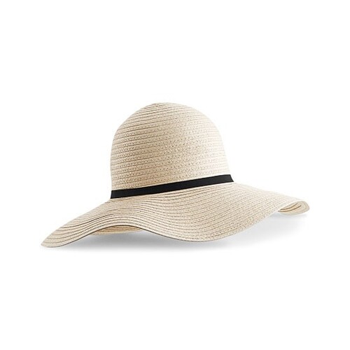 Beechfield Marbella Wide-Brimmed Sun Hat (Natural, One Size)