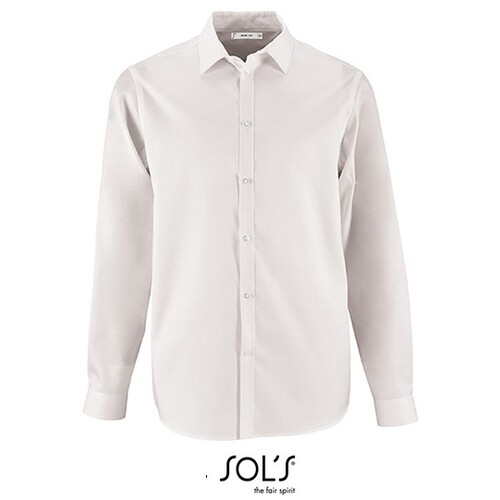 SOL´S Men´s Herringbone Shirt Brody (White, S)