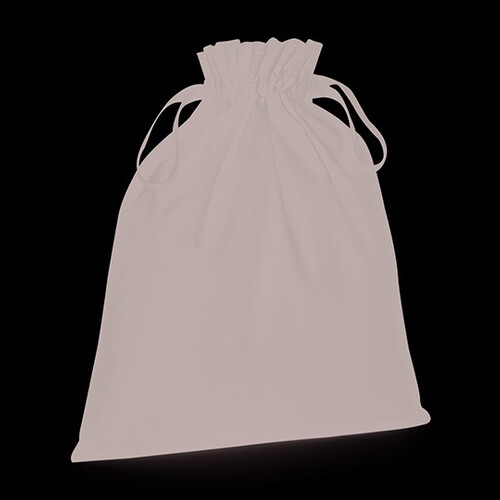 Westford Mill Organic Cotton Draw Cord Bag (Black, XS (10 x 15 cm))