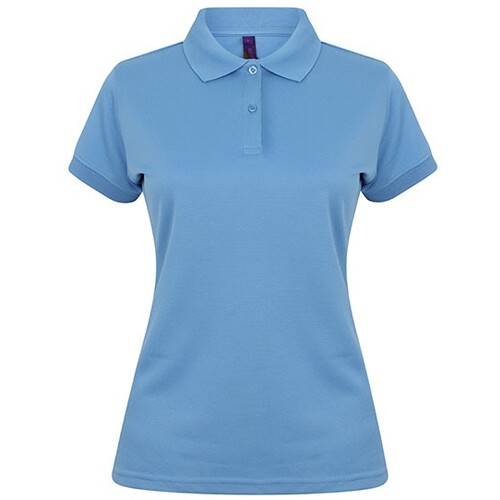 Henbury Ladies´ Coolplus® Wicking Polo Shirt (Mid Blue, XS)