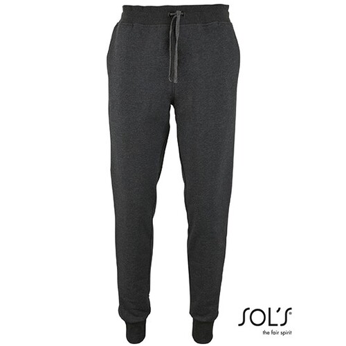 SOL´S Men´s Slim Fit Jogging Pants Jake (Charcoal Melange, XS)