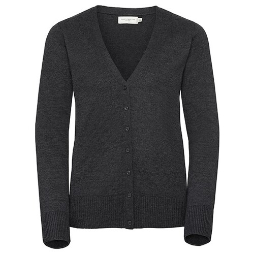 Ladies` V-Neck Knitted Cardigan