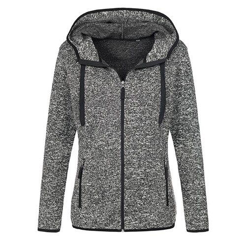 Stedman® Knit Fleece Jacket Women (Dark Grey Melange, S)