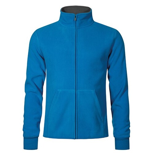 Promodoro Men´s Double Fleece Jacket (Turquoise, Light Grey (Solid), M)