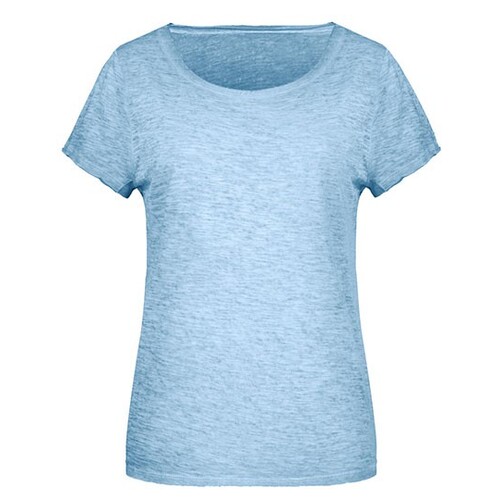 James&Nicholson Ladies´ Slub-T (Horizon Blue, M)