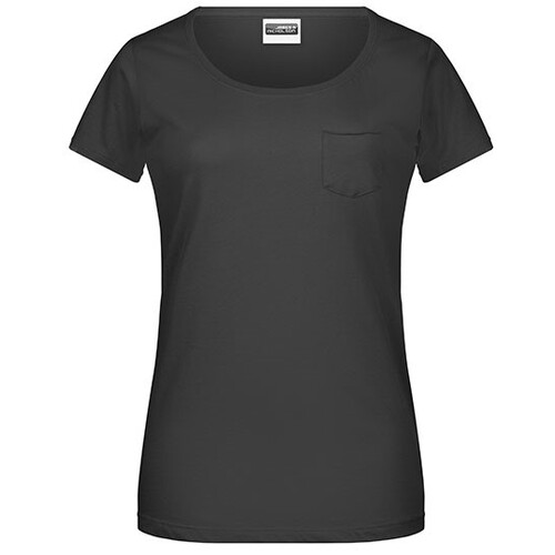 James&Nicholson Ladies´ T Pocket (Black, XS)