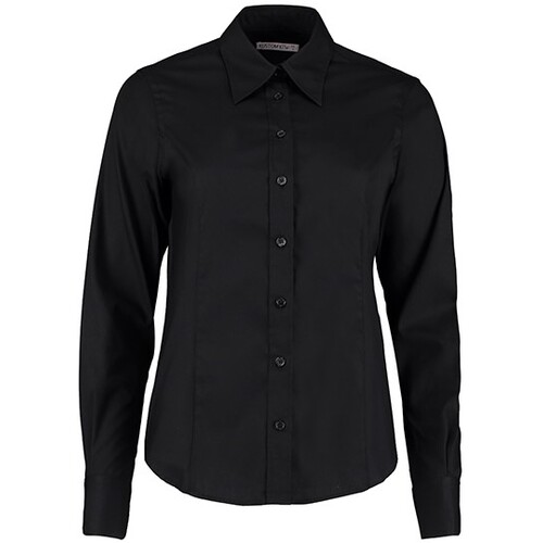 Kustom Kit Women´s Tailored Fit Corporate Oxford Shirt Long Sleeve (Black, 32 (XXS/6))