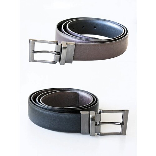 Korntex Elegant Two-Color Reversible Belt Schaffhausen (Black, Brown, One Size)
