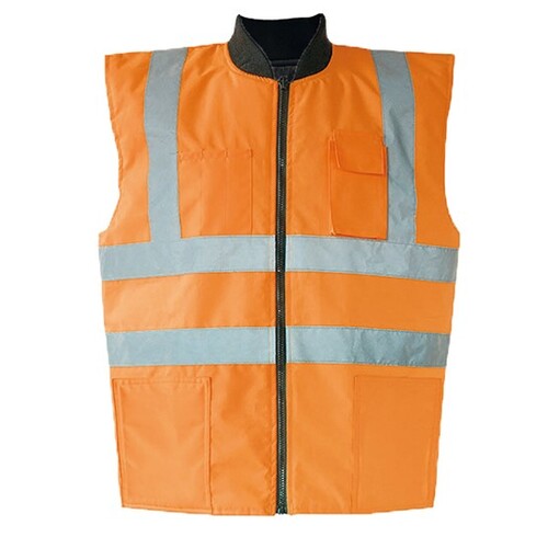 Korntex Hi-Vis Reversible Safety Bodywarmer Ural 2-in-1 (Signal Orange, S)