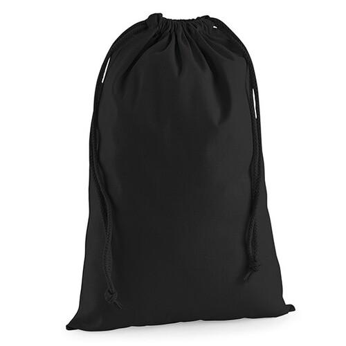 Westford Mill Premium Cotton Stuff Bag (Black, XS (14 x 20,5 cm))