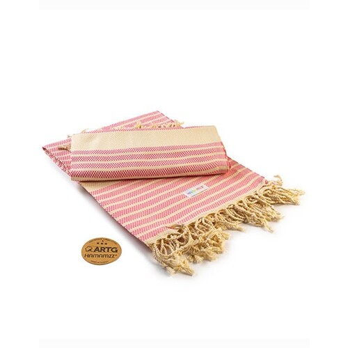 ARTG Hamamzz® Original Bodrum DeLuxe Towel (Pink, Ivory, 100 x 180 cm)