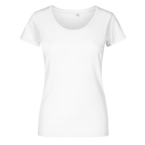 X.O by Promodoro Women´s Deep Scoop T-Shirt (White, XS)