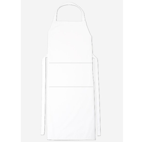 CG Workwear Bib Apron Verona Classic Bag 90 x 75 cm (White, 90 x 75 cm)