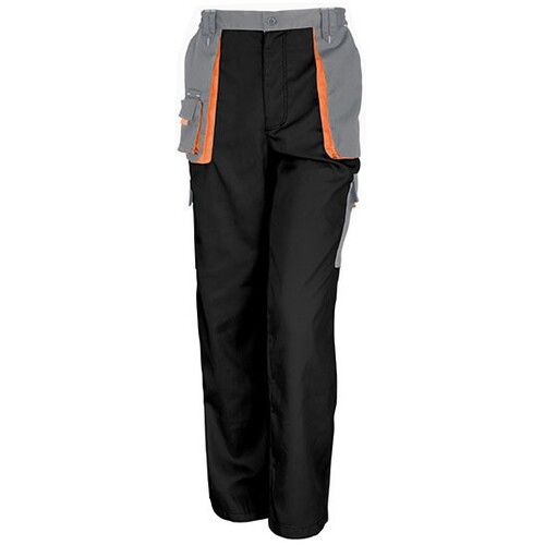 Result WORK-GUARD Lite Trousers (Black, Grey, Orange, XS)