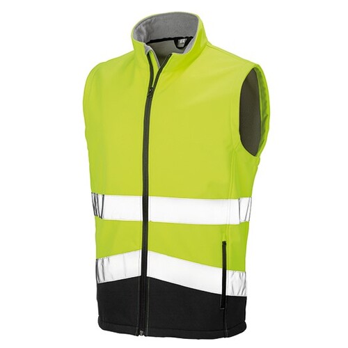 Printable safety softshell gilet