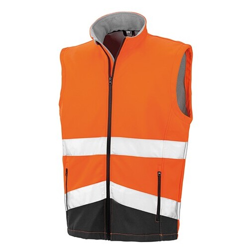 Printable safety softshell gilet