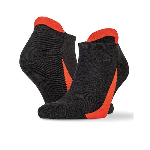 SPIRO Sneaker Sports Socks (3 Pair Pack) (Black, Red, L/XL)