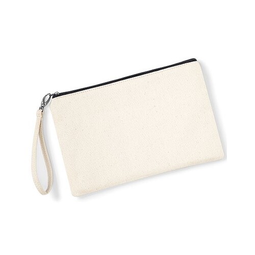 Canvas wristlet pouch