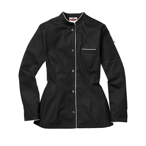 CG Workwear Ladies´ Chef Jacket Pistoia (Black, White, 34)