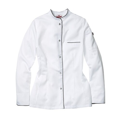 CG Workwear Ladies´ Chef Jacket Pistoia (White, Black, 46)