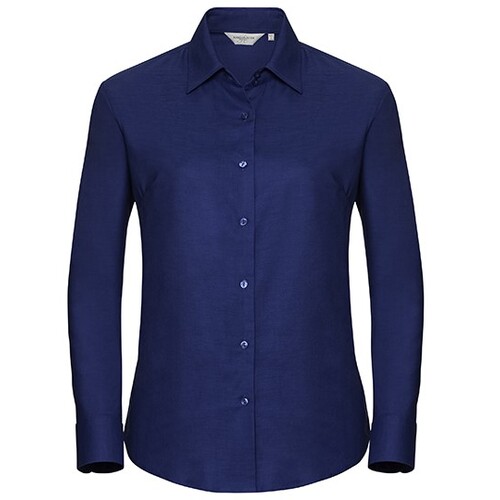 Russell Collection Ladies´ Long Sleeve Classic Oxford Shirt (Bright Royal, M)