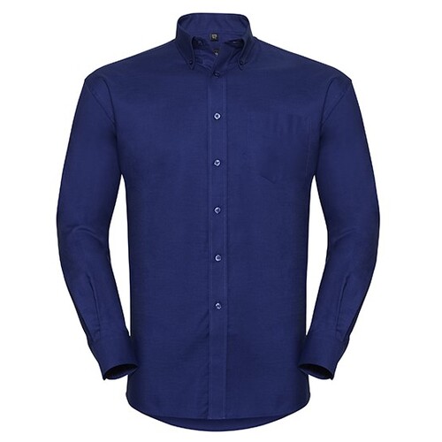 Russell Collection Men´s Long Sleeve Classic Oxford Shirt (Bright Royal, S (37/38))
