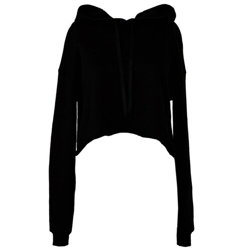 Bella Women´s Cropped Fleece Hoodie (Black, S)